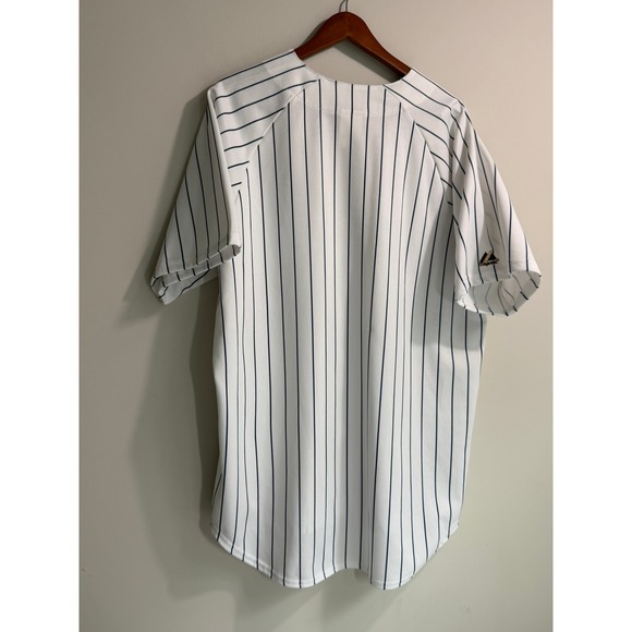 Vintage Majestic New York Yankees MLB Pinstripe Baseball Jersey Mens NY ( USA) - Picture 2 of 11